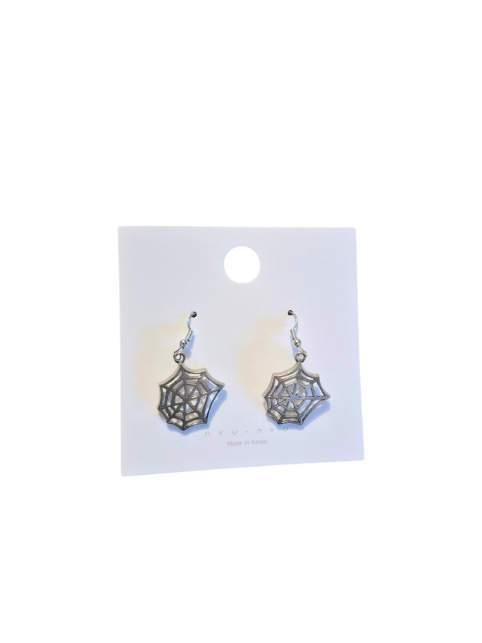 Spider web earrings